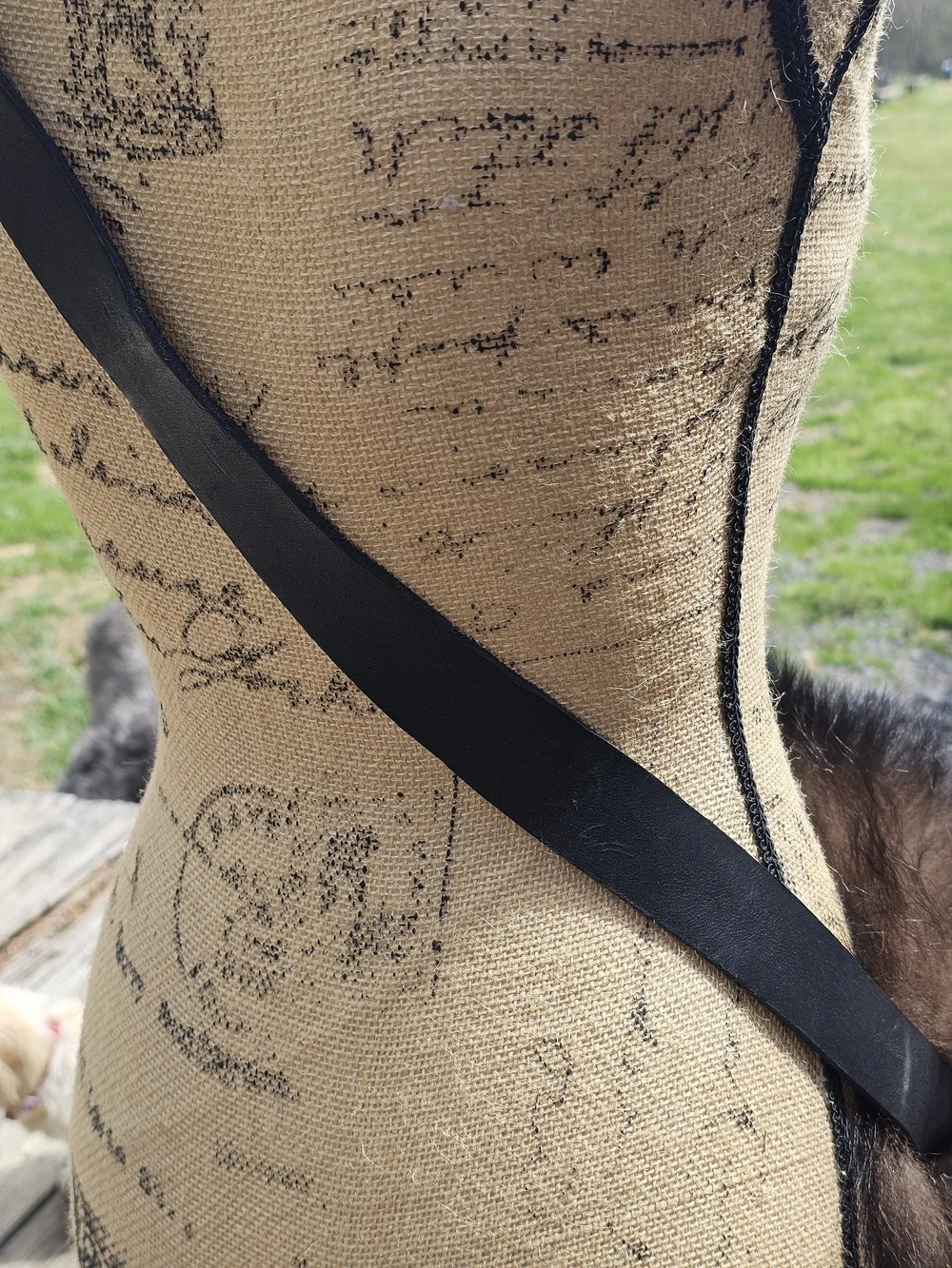 Buffalo Fur Foraging Crossbody Bag with Bead Accents - Picture 2 of 5